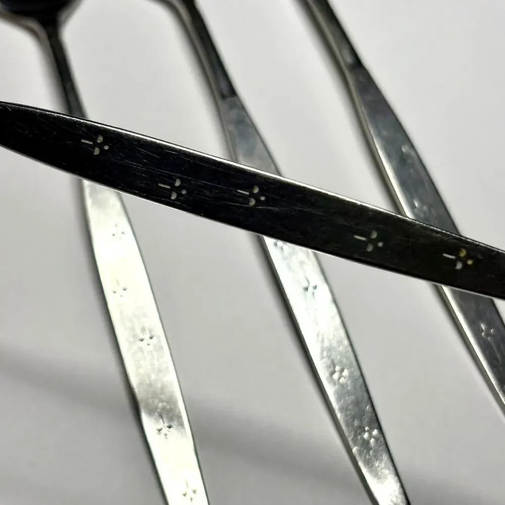Oneida Community CELEBRITY Stainless 4 Iced Tea Spoons MCM w/ White Stars